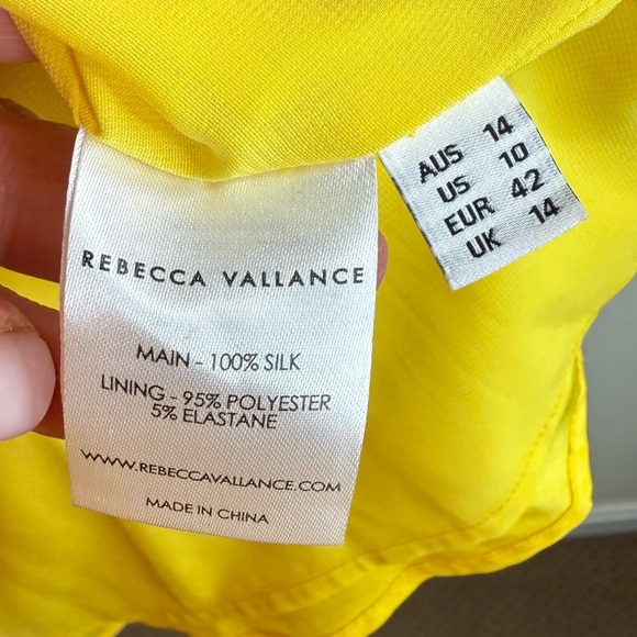 Rebecca Vallance Yellow Izzy Tiered Off-Shoulder Dress - Picture 8 of 8